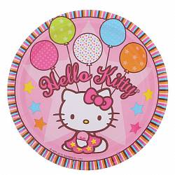 Набор тарелок Hello Kitty 17см, 8 штук (Amscan 1502-0931) - миниатюра